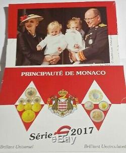Neuf! Tres Rare Coffret Bu Monaco 2017 8 Pieces 8 000 Exemplaires Rare