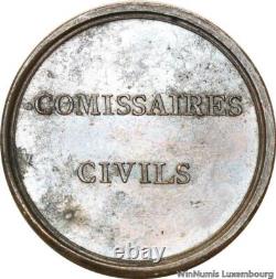 O5728 Très Rare Medaille Nation Roi Commissaires 1790 Gatteaux Desnoyers SUP