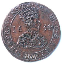Philippe IV États De Lille 1634 Très Rare Superbe Jeton En Cuivre Van Hende 432