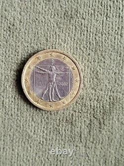 Pièce 1 euro italienne Rare de Léonard de Vinci 2002 TRES RARE