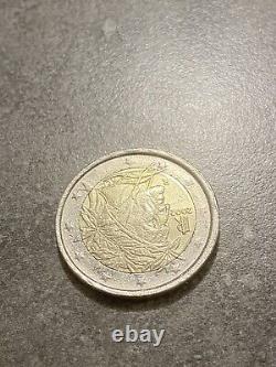 Pièce 2 Euro Trés Rare Dante Alighieri Italie 2002 ´´´ Fautée ´´