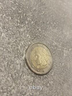 Pièce 2 Euro Trés Rare Dante Alighieri Italie 2002 ´´´ Fautée ´´