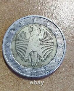 Pièce 2 Euros 2002 Très Rare Allemagne Aigle Lettre A