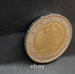 Pièce 2 Euros 2002 Très Rare Allemagne Aigle Lettre A Mal Centrée Erronée