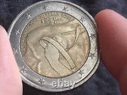 Piece 2 euro rare 1992 2017 25e anniversaires du ruban rose très très bon état
