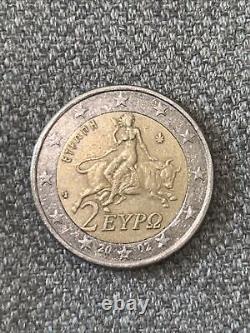 Pièce 2 euros 2002 taureau avec S dans l'étoile très rare