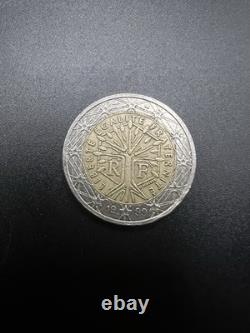 Pièce 2 euros France 1999. Très rare. Arbre de vie Fautée