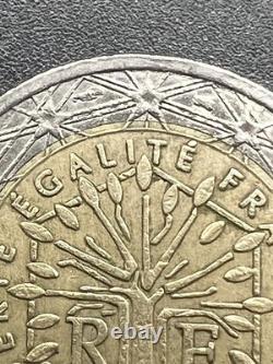 Pièce 2 euros France 1999. Très rare. Arbre de vie Fautée