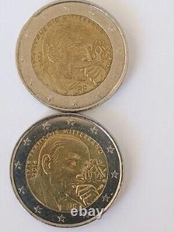 Pièce 2 euros commémorative François Mitterrand FRANCE 2016. Fautée. Très Rare