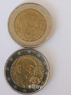 Pièce 2 euros commémorative François Mitterrand FRANCE 2016. Fautée. Très Rare