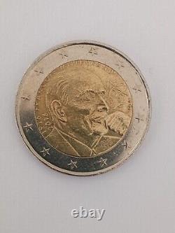 Pièce 2 euros commémorative François Mitterrand FRANCE 2016. Fautée. Très Rare