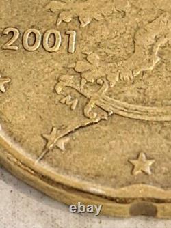 Pièce 20 Cent Euro Finlande 2001 très Rare fauté