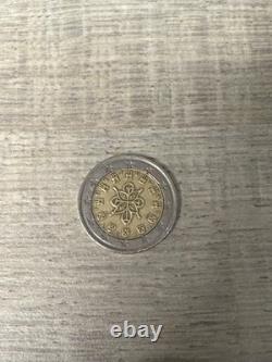 Pièce De 2 Euros, très bon état, rare. Portugal 2002, sceau du roi, Alphonse 1er