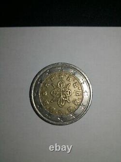 Pièce De 2 Euros, très rare (Fauté). Portugal 2002 RARE