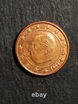 Pièce de 1 cent d'euro Albert II Belgique 1999 très rare