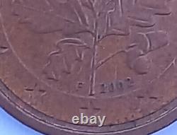 Pièce de 1 centime euro très rare F 2002 Allemande