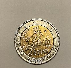 Pièce de 2 Euro très Rare de 2002. Gréce avec le''S''dans L'étoile