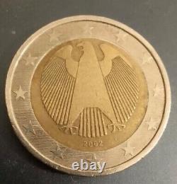 Pièce de 2 euros Allemand 2002 Aigle Fédérale faute de frappe Très rare