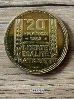Pièce de 20 Francs TURIN. Année. 1929. ESSAI Cupro-Aluminium. Très RARE