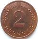 Pièce De Monnaie Rfa 2 Pfennig 1958 D En Proof Seulement 75 Copies Très Rare