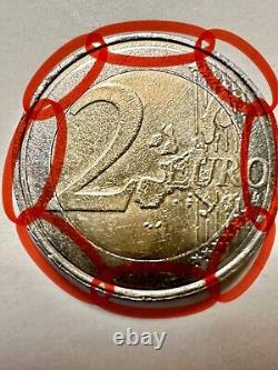 Pièce de monnaie 2 euro Belgique 2000 avec des erreurs de frappe très rare