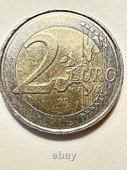 Pièce de monnaie 2 euro Belgique 2000 avec des erreurs de frappe très rare