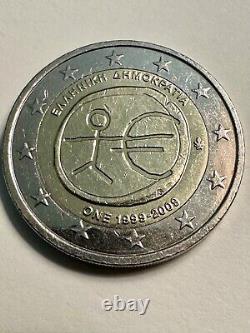 Pièce de monnaie 2 euro Grèce ONE 1999-2009 avec erreur de frappe. Très rare