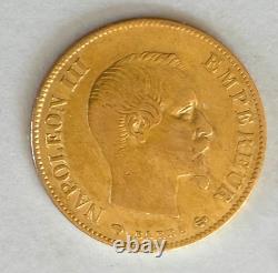 Pièce or 10 Francs 1859 A. Demi NAPOLÉON III. Très rare FDC Monnaie collection