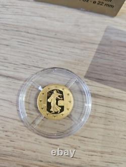 Pièce or Monnaie de Paris 50 Denier Charles le Chauve 2014- 35/1000 Très Rare