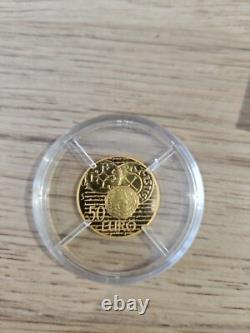 Pièce or Monnaie de Paris 50 Denier Charles le Chauve 2014- 35/1000 Très Rare