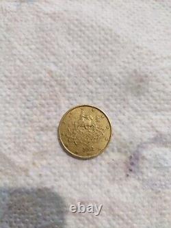 Pièce très rare 50 centimes d'euro 2002 Marco Aurelio République italienne