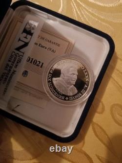 Pièces 10 Euros Vatican Certifié En Argent Très Très Rare