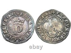 Pierre Ier, très rare demi-royal, Séville, 1350-1368 après JC. MON 3039 Pierre Ier, très rare demi-royal, Séville, 1350-1368 après JC. MON 3039