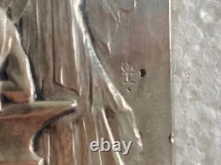Plaque en ARGENT ART /NOUVEAU signée A. BERTRAND TRÈS RARE