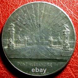Pont Nicola II Alexandre III 1900 Paris très rare médaille par COUDRAY & Dropsy
