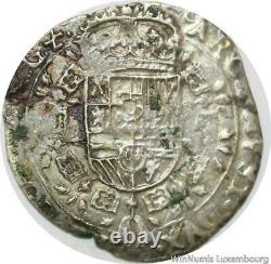 R9438 Très Rare Duchy Burgondy Quart Ducaton Philip IV of Spain 1635 Dole Silver