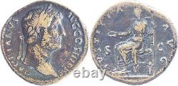 ROME Sesterce HADRIEN 133 AD IVSTITIA AVG S C RIC. 764d TRES RARE R2