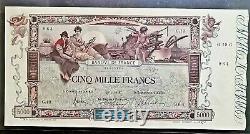 Rare 5000 Francs Flameng 23 Janvier 1918etat Ttb+tres Bel Aspect