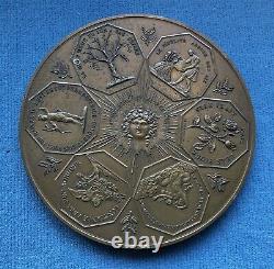 Rare Ancienne très grosse Médaille MEILLEURS VOEUX Monnaie de Paris en BRONZE