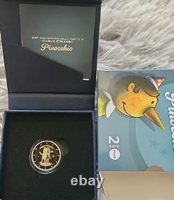 Rare Coffret BE 2 euro ITALIE 2026. Carlo Collodi Pinocchio Proof Tres Rare