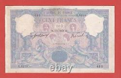 (Ref A. 461) BILLET 100 FRANCS BLEU ET ROSE 13/01/1909 (TTB-) DATE TRÈS RARE