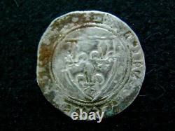 Royale/ Charles VI 1380-1422. Demi-guenar. Saint Quentin Vers 1419 Tres Rare