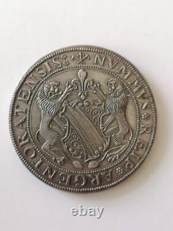 Strasbourg / Alsace 1 Thaler 1968 Refrappe En Argent Silver Coin Très Rare