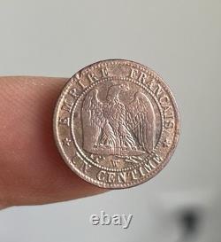 TB. Très très rare R2 Monnaie 1 centime 1855W ancre (cote 150e en TB)