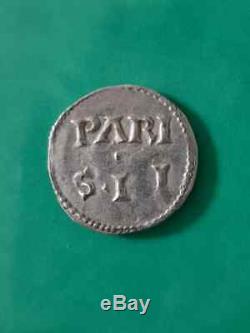 TRES RARE Denier Parisii de Charles II Le Chauve en Argent, magnifique monnaie