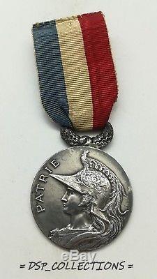 TRÈS RARE MÉDAILLE ARGENT EXPÉDITIONS COLONIALES du HAVRE 1898 // Réf8-MD