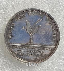 TRES RARE MEDAILLE ARGENT OLOF SWARTZ BOTANISTE SUEDE 1818 graveur Frumerie