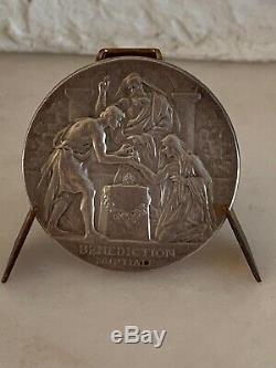 TRÈS RARE Médaille De mariage 1905 argent Silver Medal L@@K
