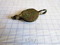 TRES RARE et AUTHENTIQUE Pendentif ROMAIN Tortue en Bronze SUP France