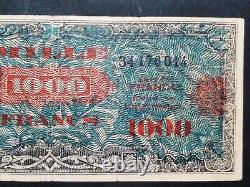 TRES RARE sans série n°34176014.1000frs avec DRAPEAU au DOS